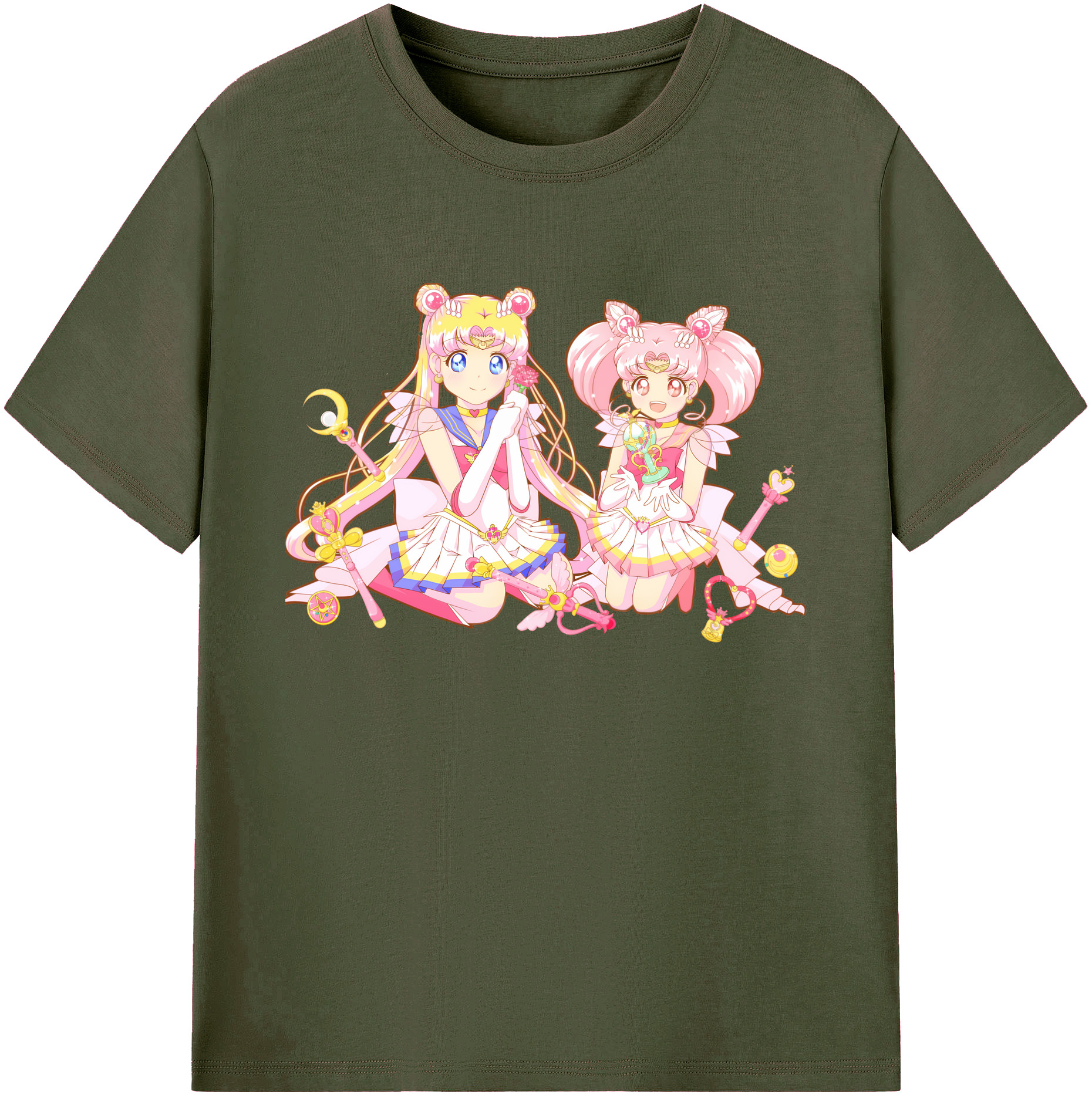 （画像用） 美少女戦士セーラームーン 月野 うさぎ つきの うさぎ Sailor Moon Tsukino Usagi 綿100％ メンズ半袖Tシャツ｜肌触りやわらか＆通気性